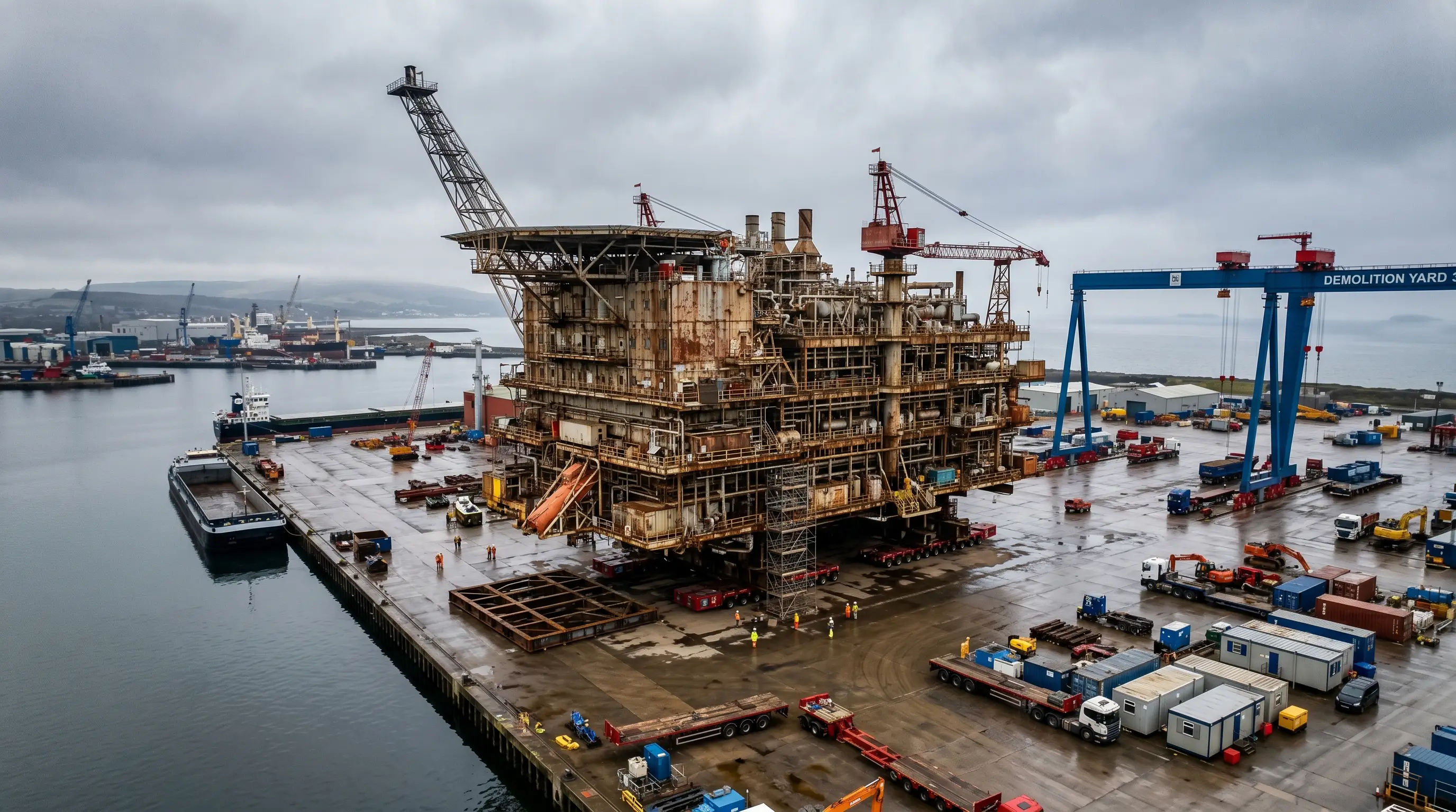 Decommissioning topside on the quayside, scope to be quantified and estimated